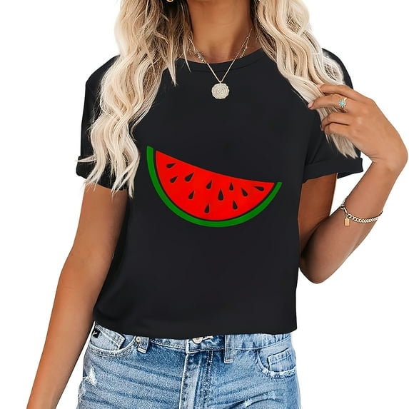 Watermelon Men, Women, & - Watermelon Short Sleeve Women's Graphic T-Shirt Top