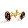 thumbnail image 1 of Watermelon Men's Cufflinks for Formal Attire, Stainless Steel Men's Cufflink for Business and Special Occasions, 1 of 6