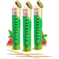 thumbnail image 1 of PurePix QuitPix to Help Quit Smoking Extra Thick Boosting Flavored Toothpicks with NAC & L-Theanine – that can Help Quit Smoking - Oral Fixation - Nicotine Free, Watermelon Mint 3 Pack, 1 of 9