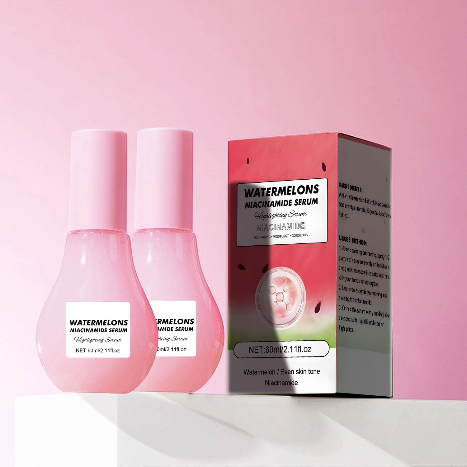 Watermelon Niacinamide Dew Drops Makeup Primer, Pore Minimizer