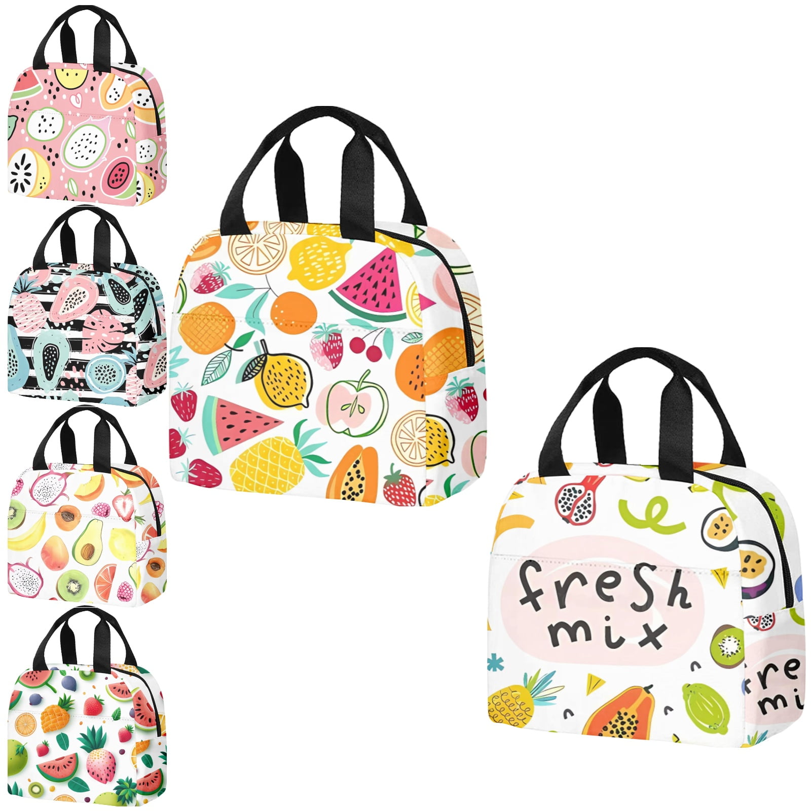 Watermelon Orange Lemon Kiwi Fruit A Variety of Fruits Unique Lunch