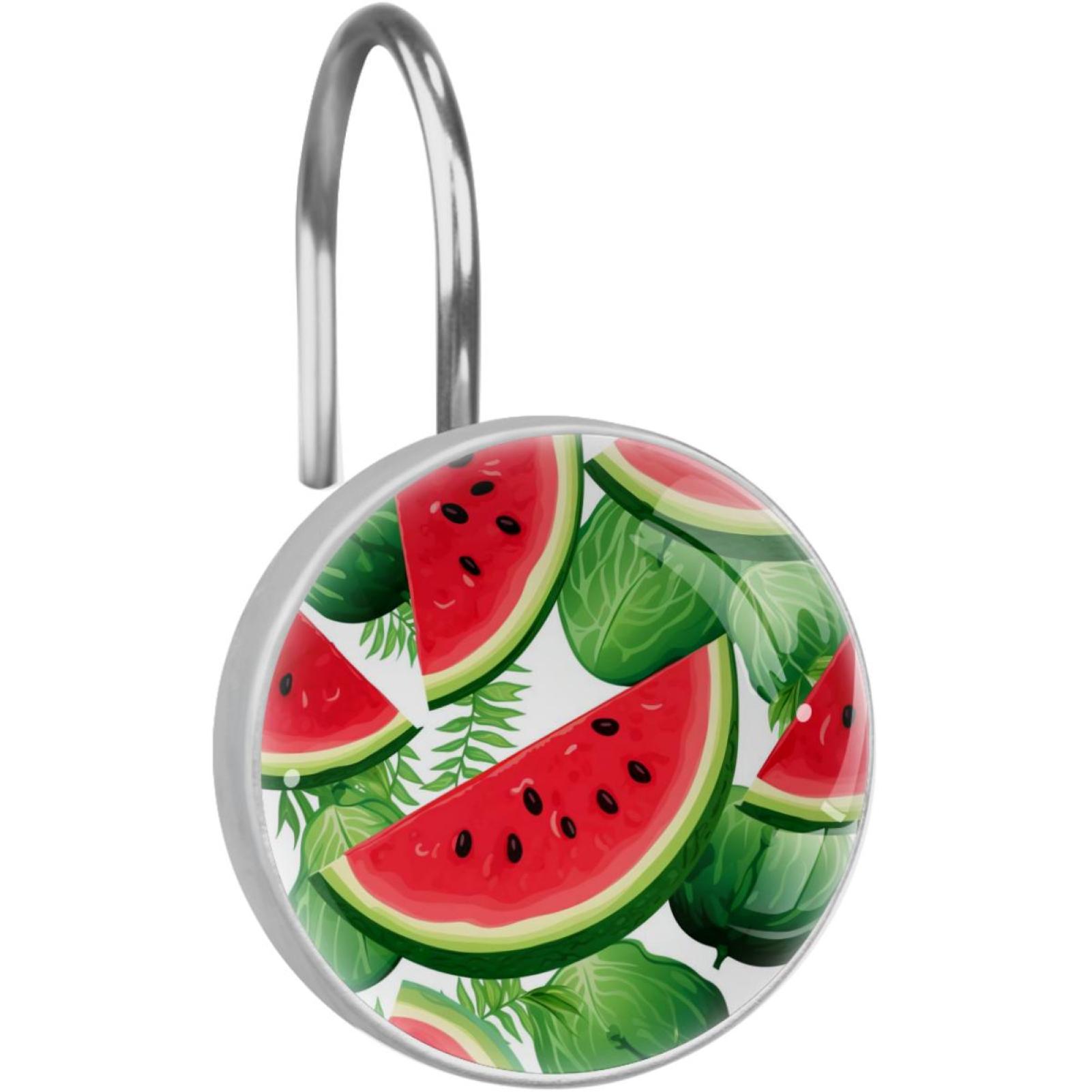 Watermelon Pattern 2PCS Unique Hooks Resin Glass Stainless Steel Shower
