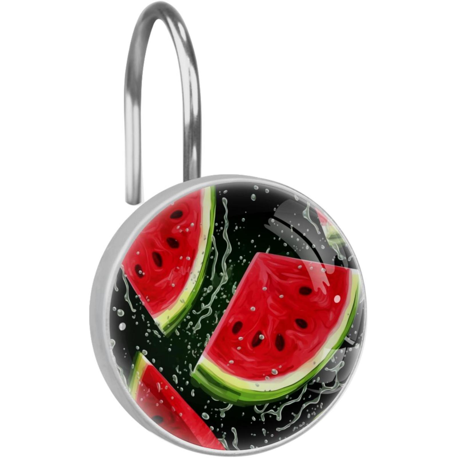 Watermelon Pattern 2PCS Unique Hooks Resin Glass Stainless Steel Shower