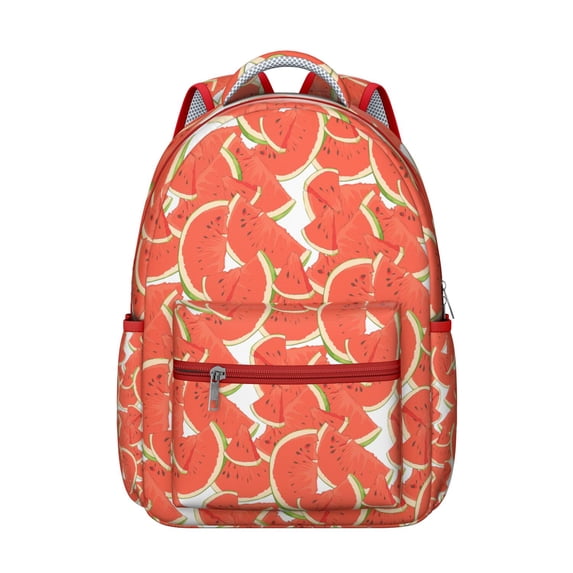 Watermelon Pattern Backpack ,Professionals, Lightweight Carryall with Organizer Pockets, Adjustable Shoulder Straps, Fun Summer & Fall Fashion, Great Gift Option