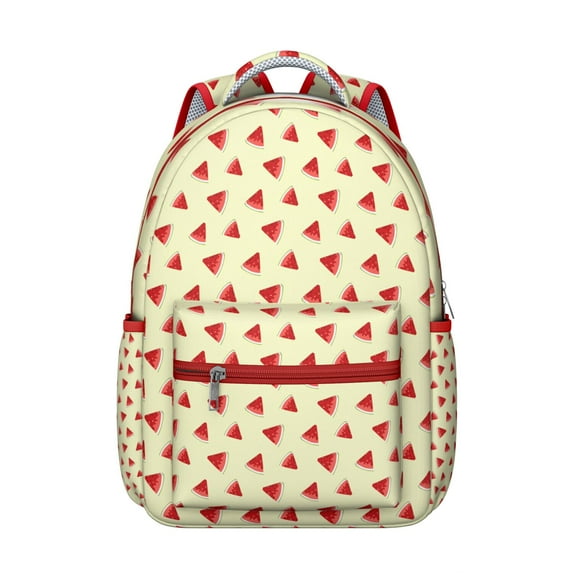 Watermelon Pattern Bookbag – Unique Gift for Students & Travelers, Adjustable Padded Straps for Shoulder Comfort