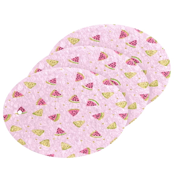 Watermelon Pattern Design Cellulose Cleaning Sponge Set 3 Pack Compressed Kitchen Scrubber for Dishes
