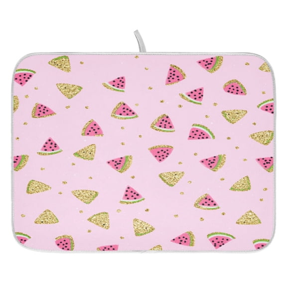 Watermelon Pattern Design Dish Drying Mat for Kitchen, Quick Drying Absorbent Soft Durable 18 x 24"