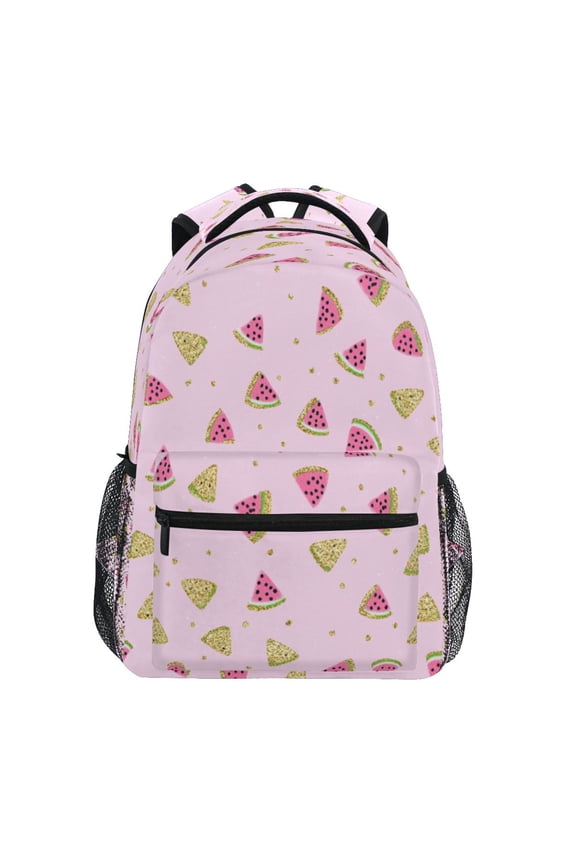 Watermelon Pattern Design Stylish Large Backpack 15L Self-Standing Durable Twill for School, Office and Travel Use