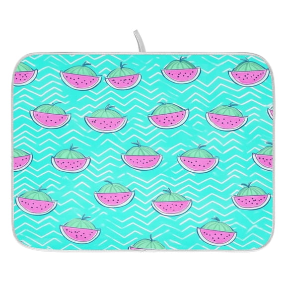 Watermelon Pattern Dish Drying Mat for Kitchen, Quick Drying Absorbent Soft Durable 18 x 24"
