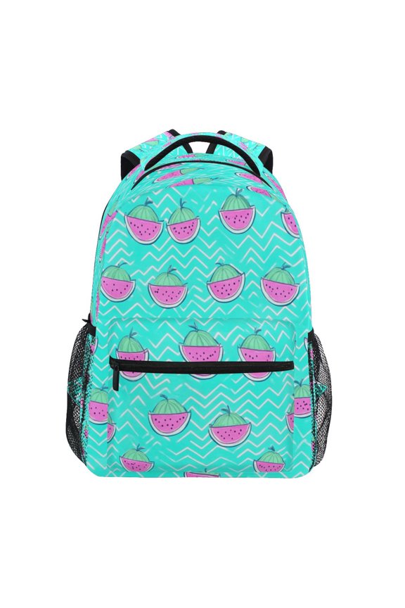 Watermelon Pattern Stylish Large Backpack 15L Self-Standing Durable Twill for School, Office and Travel Use