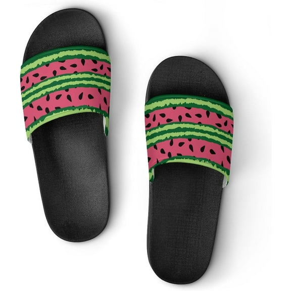 Watermelon Pink Green Slippers for Women Rubber Slides Womens Sandal Slippers
