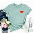 thumbnail image 1 of Watermelon Pocket Tee, Funny Fruit T-shirt, Summer Tshirt, Boho Watermelon, Cute Watermelon Shirt, vacation shirt, Cute Gift for Friends, 1 of 3