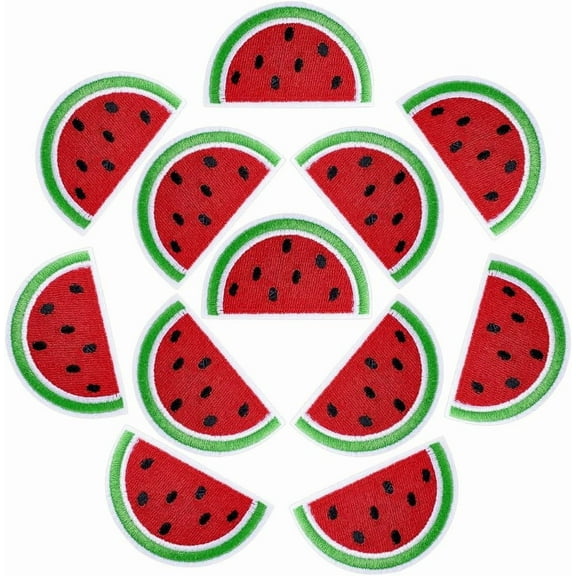 Watermelon Polyester Computerized Embroidery Iron on/Sew on Patches Chinese Style Appliques Red 43x70x1.5mm