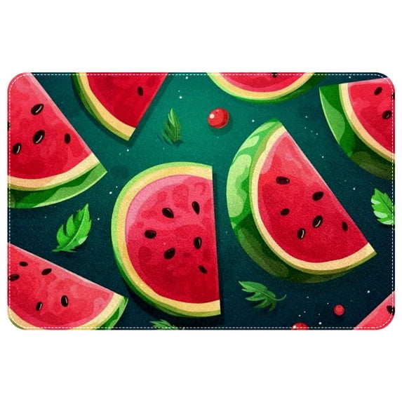 Watermelon Polyester Non-Slip Indoor Carpet Kitchen Mat - Machine Washable Door Rug Chair Mat