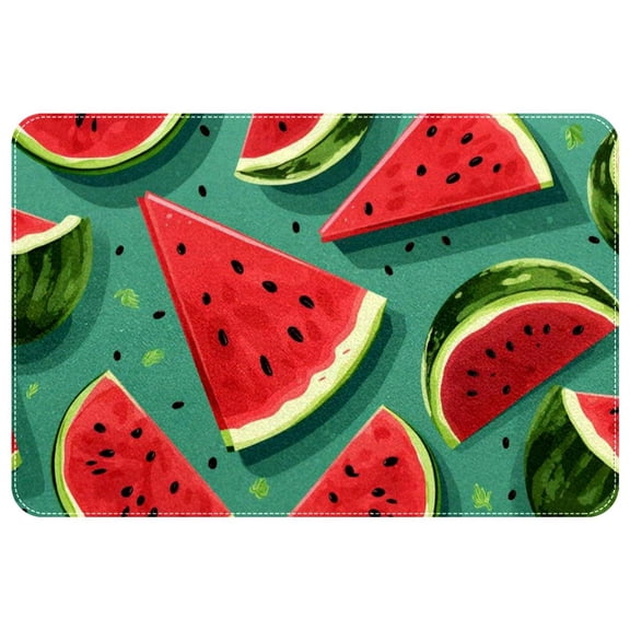 Watermelon Polyester Non-Slip Indoor Rugs Chair Mat Floor Carpet Machine Washable