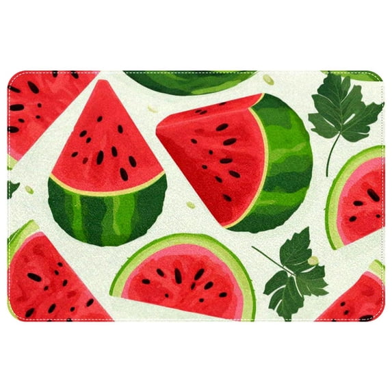 Watermelon Polyester Non-Slip Machine Washable Area Rugs for Office Floor