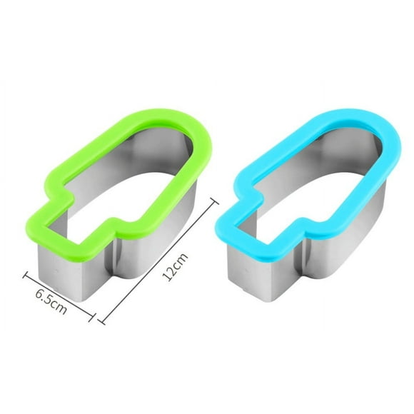 Watermelon Popsicle Cutter Mold, Watermelon Cutter Slicer Tool,Stainless Steel Popsicle Cookie Cutter for Melon and Fruits,Cut Watermelon Quickly，Green