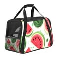 thumbnail image 1 of Watermelon Premium Fabric Pet Bag - Durable 900D Oxford Cloth - Cozy Sherpa Base - Ideal for Cats - Adjustable Nylon Webbing Straps - 17x10x11.8in/43x26x30cm Size, 1 of 7