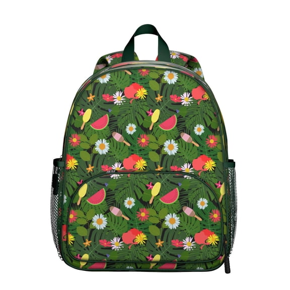 Watermelon Print Backpack for Daily Use, Cute Small School Bag, Lightweight and Stylish Summer Design