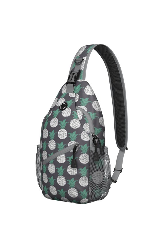 Watermelon Print Lightweight Sling Backpack for Travel and Outdoor Activities, Cute Tropical Fruit Pattern Crossbody Bag with Summer Sunshine Design, Durable Multi-Layer Storage for Watermelon Lovers