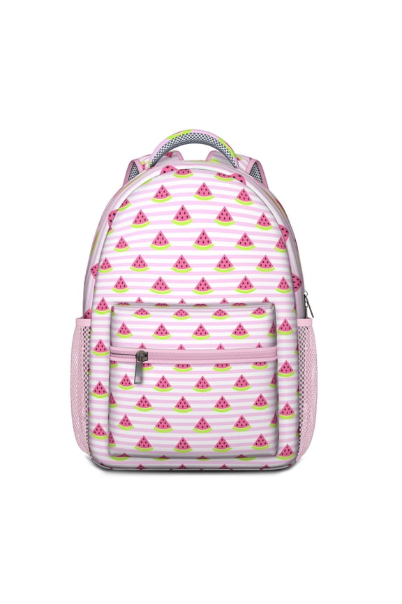 Watermelon Print Waterproof School Backpack - Ergonomic Student Backpack with Spinal Support for Teens & College Students
