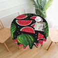 thumbnail image 1 of Watermelon Printed Round Table Cloths - 60 Inch Spill Proof Washable Polyester Tablecloth Water Resistant for Outdoor Picnic Kitchen and Holiday Dinner Party, 1 of 6