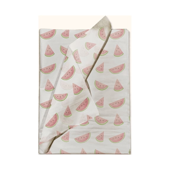 Watermelon Printed Tissue Paper - Decorative Tissue for Decoupage - Summer Tissue Paper | 24 Sheets 20" x 30"