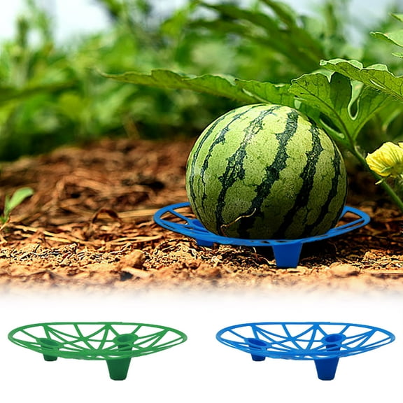 Watermelon Pumpkin Melon Support Stand 10 Pack | Heavy-Duty Plastic Fruit Cradle | Garden Vegetable Holders for Cantaloupe, Trellis Plant Support, Ventilated Raised Tray, Promotes Ripening &