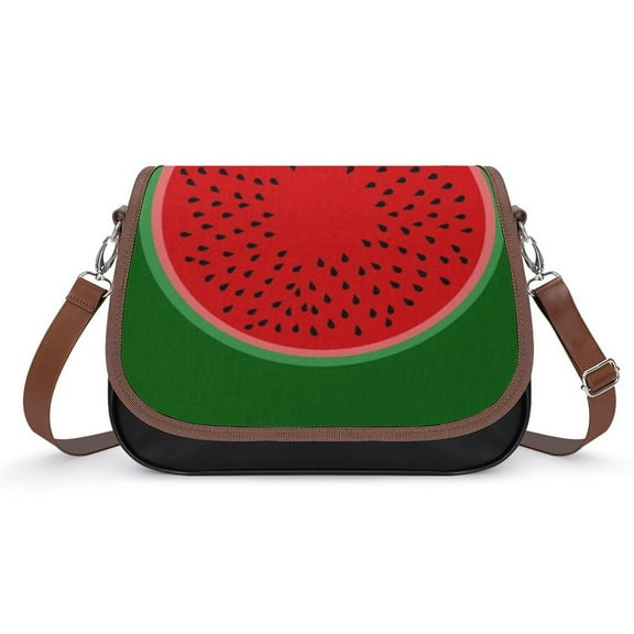 Watermelon Red And Bright Vintage Crossbody Bag for Women Medium Leather Hobo Bags Shoulder Bag Classic City Leather Satchels