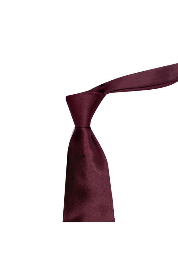 Watermelon Red Men'S Fashion Business 3.15 Inch Wide Solid Color Jacquard Polyester Hand-Tied Necktie Classic Design For Daily And Office Wear In Watermelon Red Shade