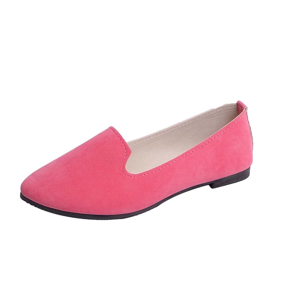 Watermelon Red Womens Flat Shoes For Work And Casual Wear Comfortable Design Lightweight Construction Suitable For Indoor And Outdoor Daily Use Size 39