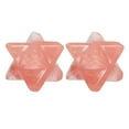 thumbnail image 1 of Uxcell Star Crystals Stone, 2 Pcs Natural Crystal Polished Love Gemstone Rose Quartz Pocket Bulk Set, Watermelon Red, 1 of 6