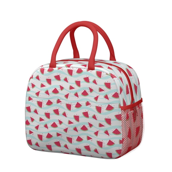 Watermelon Refreshing Pattern Insulated Cooler bag, Leakproof Lunch Bag with Tropical Fruit Design, Great for Beach Days, BBQs, and Family Outings