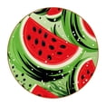 thumbnail image 1 of Watermelon Round Coasters 6PCS Set in Microfiber Leather, 11x11 cm/4.3x4.3 in, & Stylish Drink Mats for Table, 1 of 6