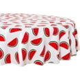 thumbnail image 1 of Watermelon Round Tablecloth - 60 Inch Waterproof Spring and Summer Table Cloth Vinyl Wipe Clean Table Cover for Dining Table, Birthday Dinner, Kitchen, Themed Party Table Decor, 1 of 5