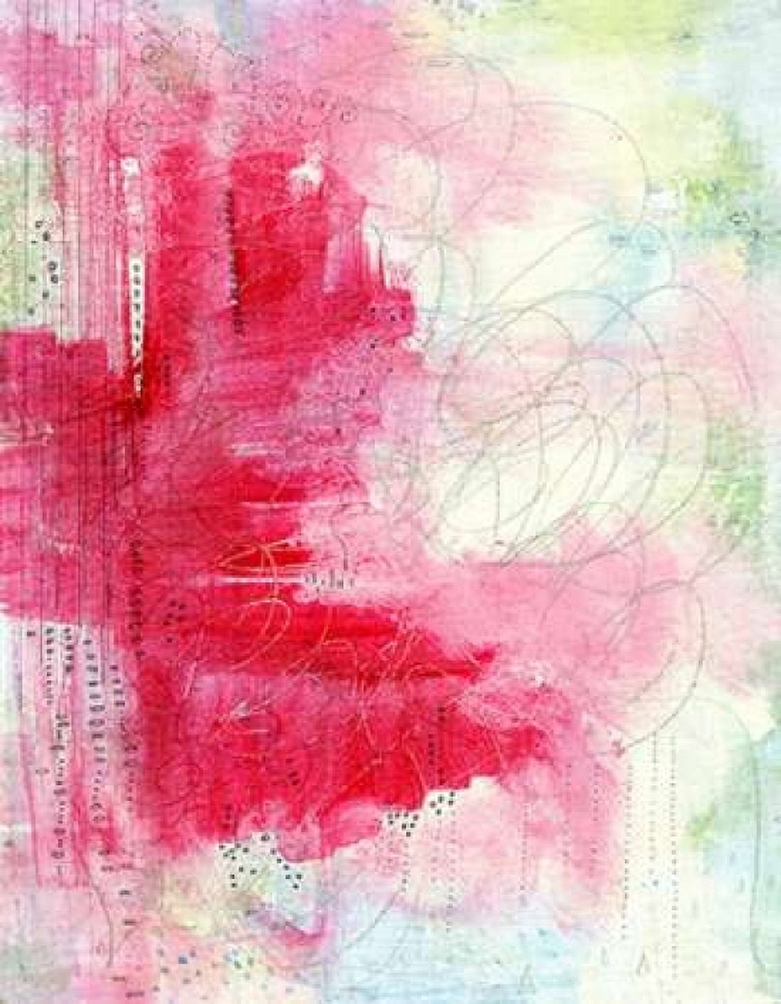 Watermelon Seeds Abstract Canvas Art - Sarah Ogren (22 x 28)