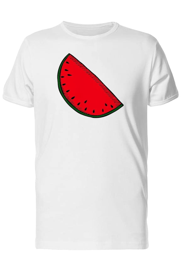 Watermelon Slice Drawing T-Shirt Men -Image by Shutterstock, Male Large