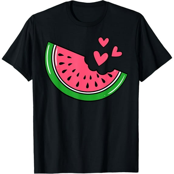 Watermelon Slice Melon Summer Vacation Season Fruit Lovers T-Shirt100% cotton short-sleeved shirt for both men and women