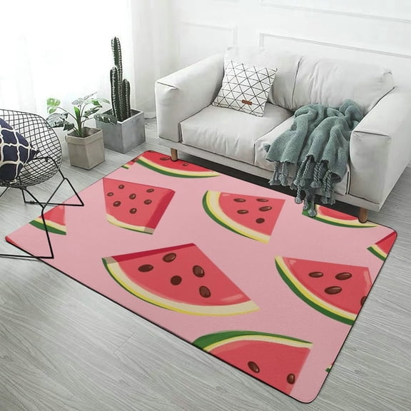 Watermelon Slice Pattern Soft Comfy Area Rugs Carpet Suitable for Living Room Kitchen Bedroom Laundry Room Home Decorations 23.6"x35"