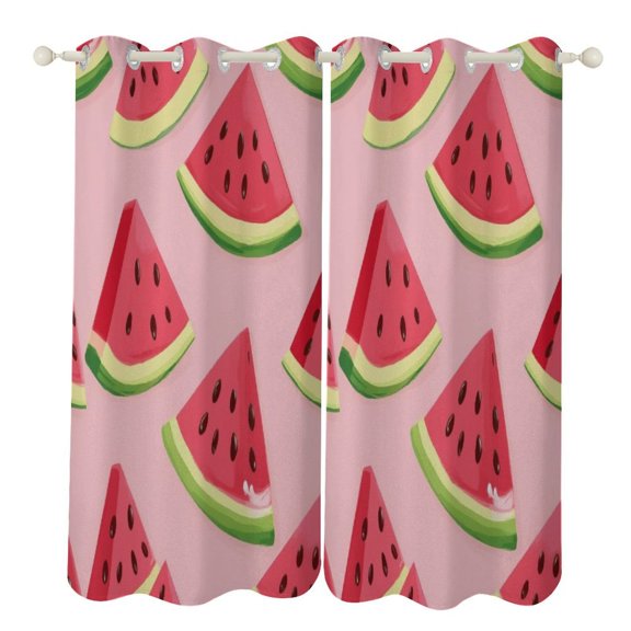 Watermelon Slice Pattern Window Blackout Curtain 3d Printed Blackout Curtain Bedroom Living Room Hotel Window 2 Panel Shade