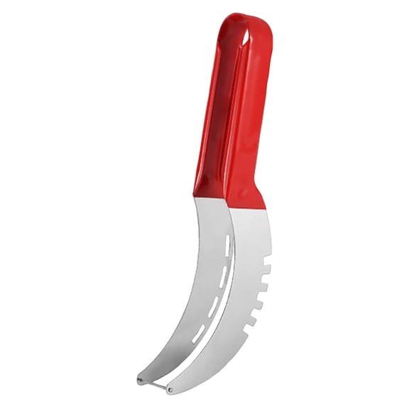 Watermelon Slicer Cutter, Stainless Steel Manual Fruit Slicing Tool for Kitchen Dicing Cubes Efficiently for Fruit Salads, 8X4In