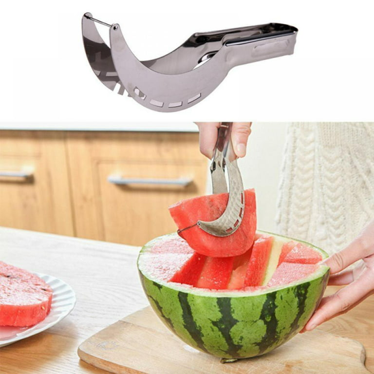 Watermelon Slicer Premium Watermelon Cutter Kitchen Tools Ultra-Sharp Stainless Steel Ergonomic and User-Friendly Handle Safe, Durable Design, Size