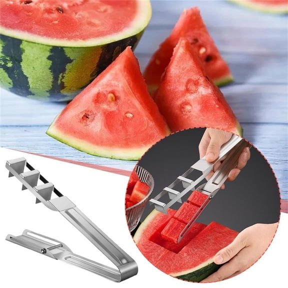 Watermelon Slicer - Watermelon Cutter, Stainless Steel Rust-Resistant Melon & Fruit Slicer, Fast Cutting Even Cubes & Easy to Use, Family Gatherings, Picnic Ready & Summer Essential