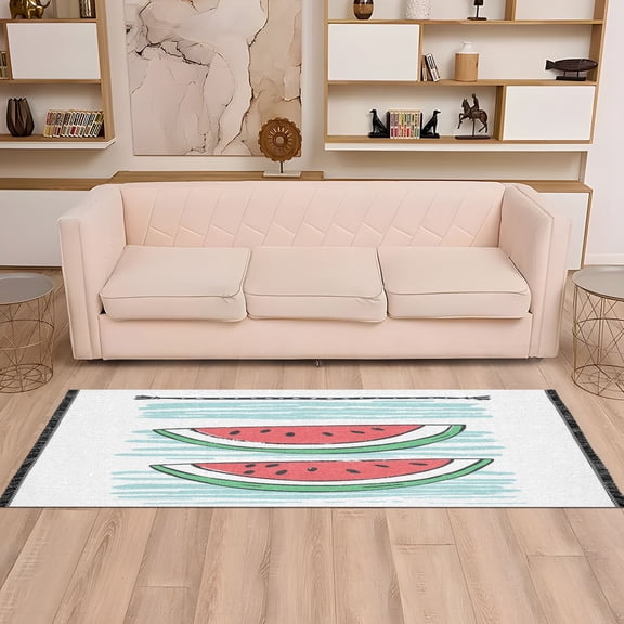 Watermelon Slices 72x23.5" Bedroom Runner Rug, Durable and Non-Slip for Hallways and Living Rooms