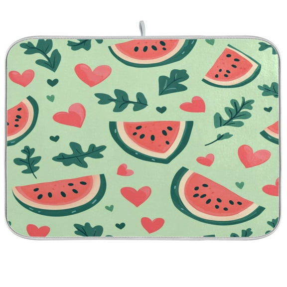 Watermelon Slices Dish Drying Mat Kitchen Mats Microfiber Counter Absorbent Dish Pad Drainer Rack