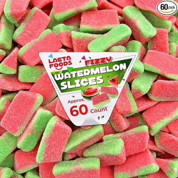 Laeta Food Watermelon Slices Gummy Candy Minis (1 Pound)