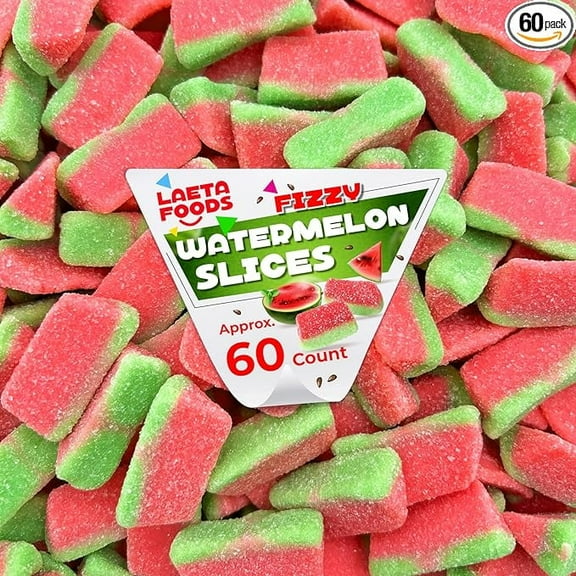 Laeta Food Watermelon Slices Gummy Candy Minis (1 Pound)