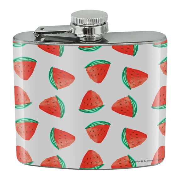 Watermelon Slices Summer Pattern Stainless Steel 5oz Hip Drink Kidney Flask
