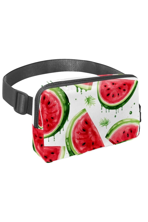 Watermelon Sling Bag with Extension Strap - Lightweight Adjustable Unisex Fanny Pack for Waist Packs