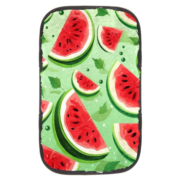 Watermelon Soft Comfortable Furry Printed Car Armrest Cover Accessory - 12.5x8.2 Inch